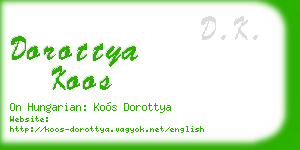 dorottya koos business card