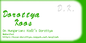 dorottya koos business card